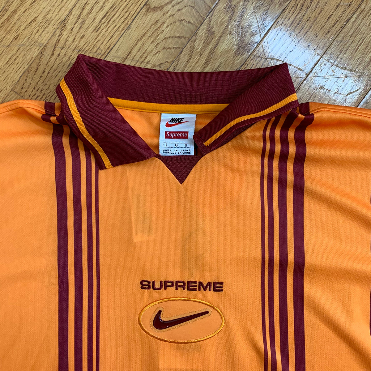 Supreme x Nike Jewel Striped Soccer Jersey – HOMEBASE610