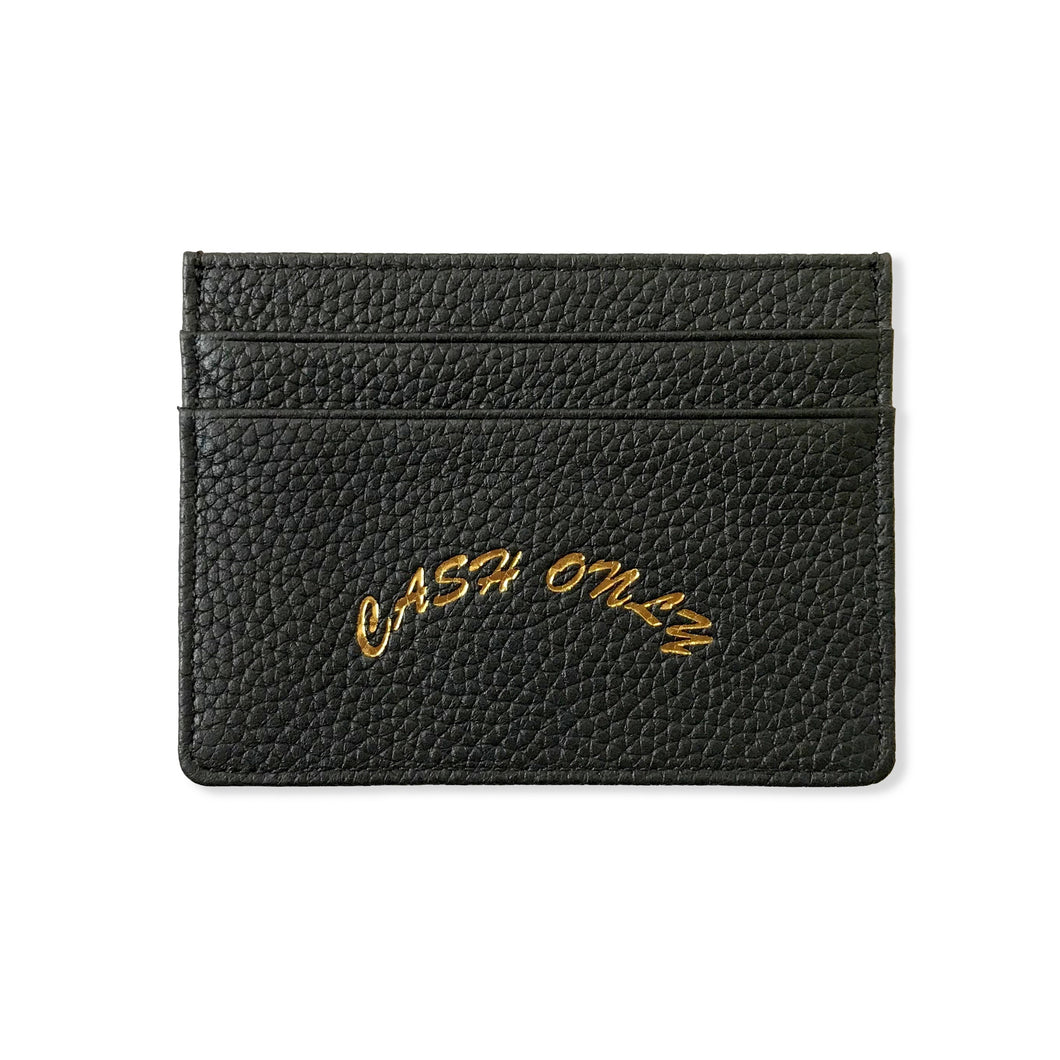 Cash Only Leather Cardholder