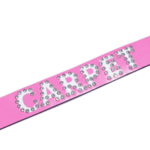 Load image into Gallery viewer, Rhinestone Leather Belt - Hot Pink