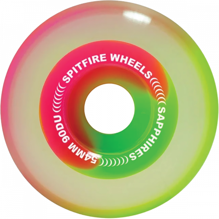 Spitfire Sapphire 90D Cruiser Wheel, Pink/Green 54mm