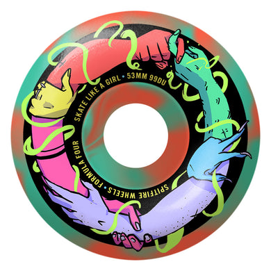 Spitfire FF 99a Skate Like A Girl Classic Wheels 53mm Swirl